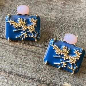 NEW Cherry Blossom Floral Statement Earrings